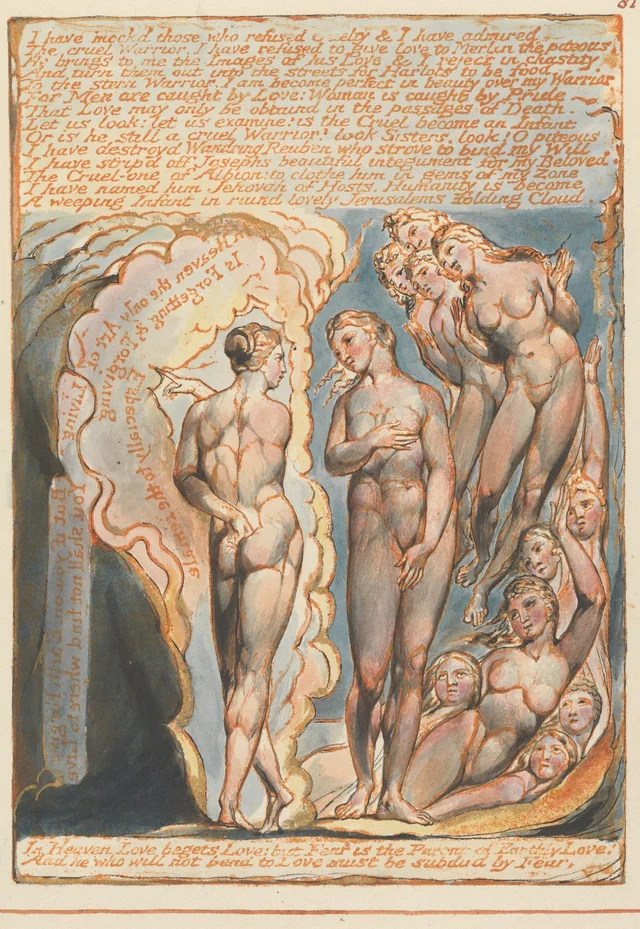 Jerusalem, plate 81: "I have mock'd those who refused cruelty..."