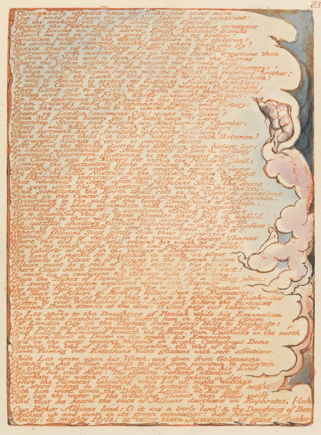 Jerusalem, plate 83: "Corruptability appears upon thy limbs..."