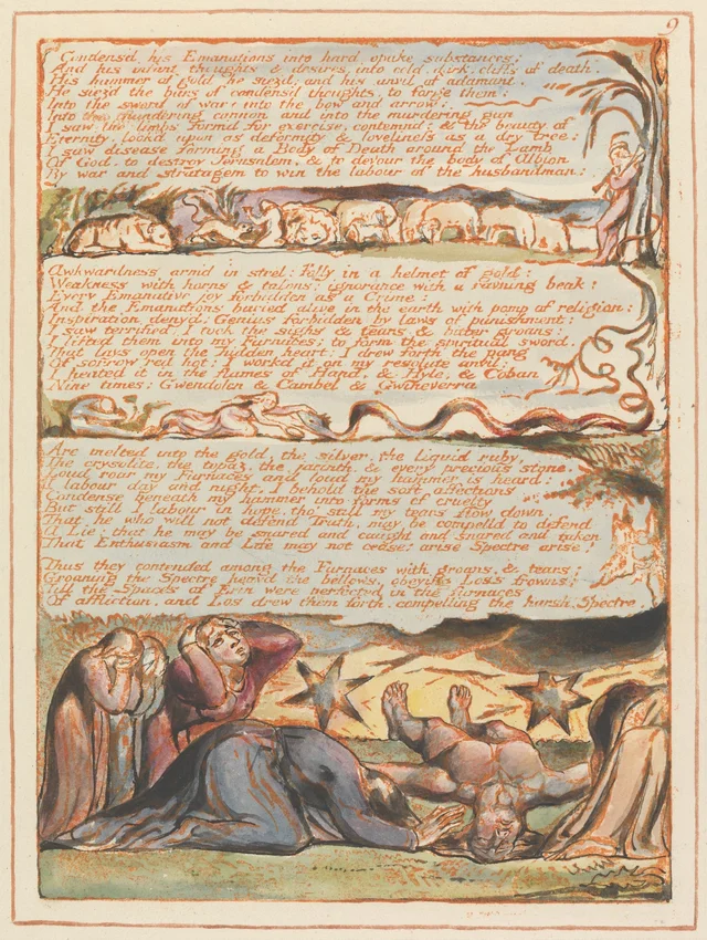 エルサレム、図版9：「Condens'd his Emanations...」