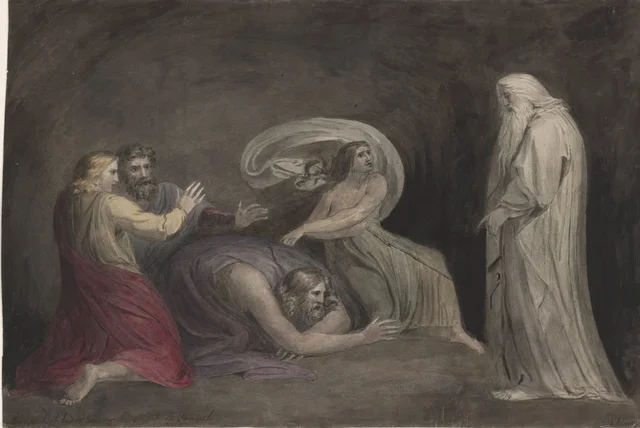 La sorcière d'Endor évoquant l'esprit de Samuel