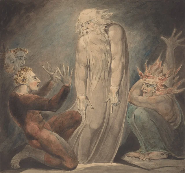 El fantasma de Samuel apareciéndose a Saúl