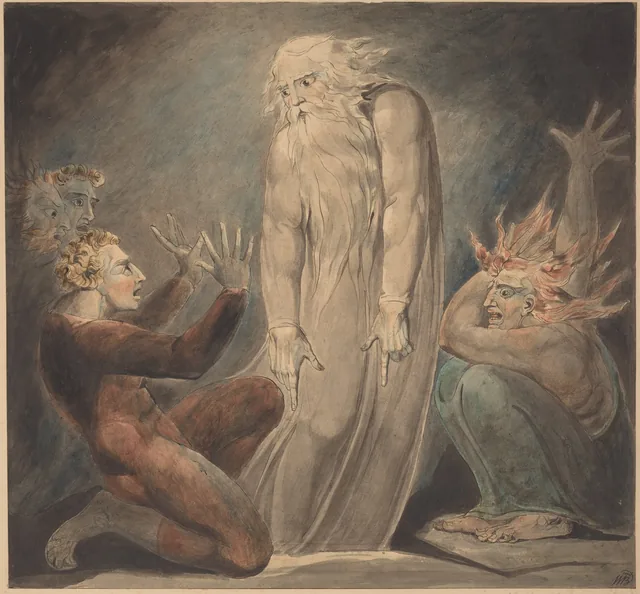 Le fantôme de Samuel apparaissant à Saül