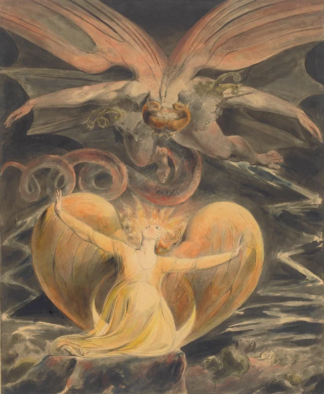 El Gran Dragón Rojo y la mujer vestida de sol, William Blake