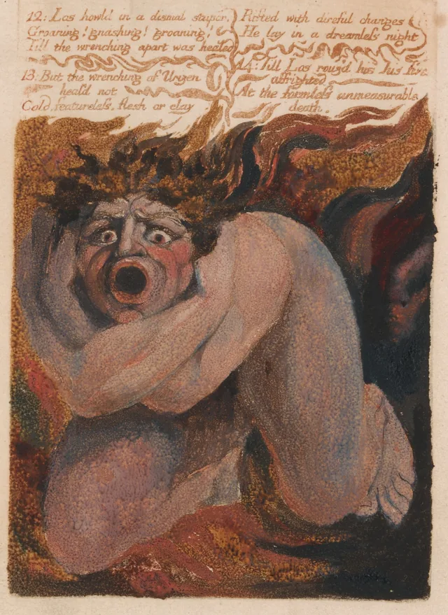 ユリゼンの第一の書、図版10：「Los howld in a dismal stupor...」