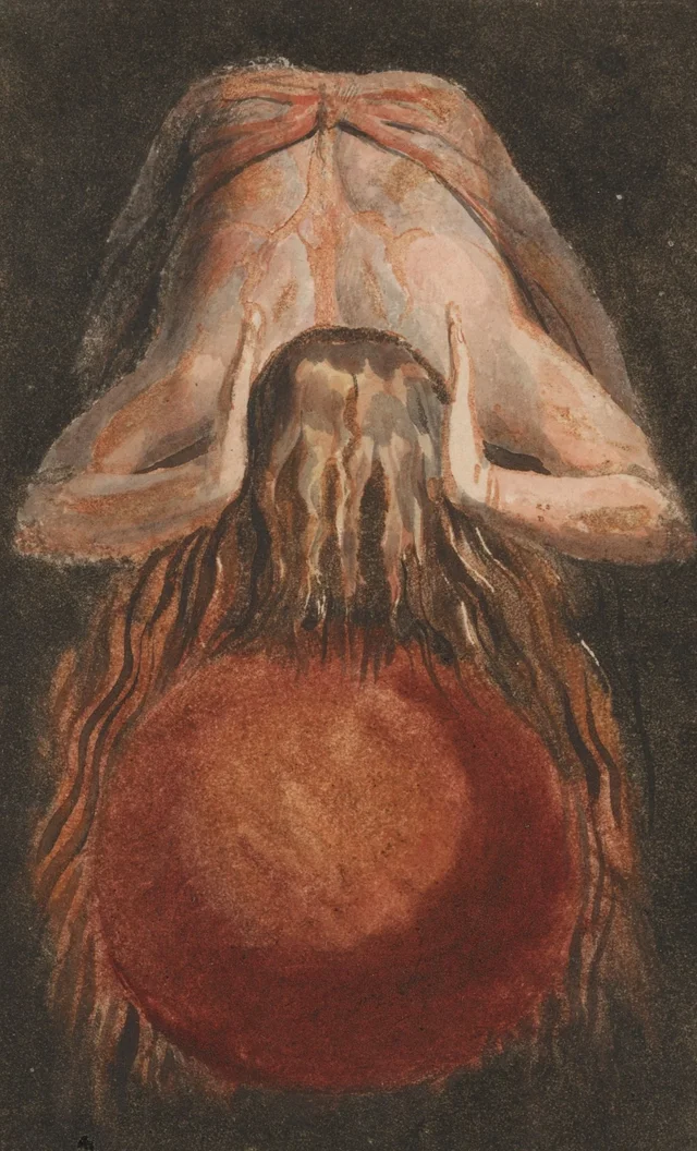 El primer libro de Urizen, lámina 11: De un globo de sangre surge Enitharmon