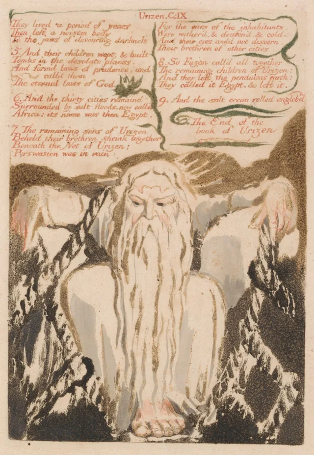 The First Book of Urizen, plate 27: Chapter IX, "They lived a period of years..."