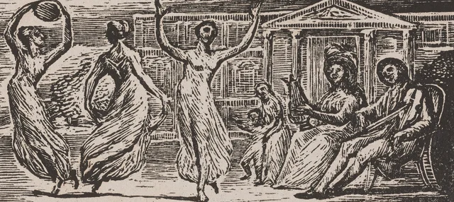 Las Pastorales de Virgilio: Menalcas mirando bailar a unas mujeres