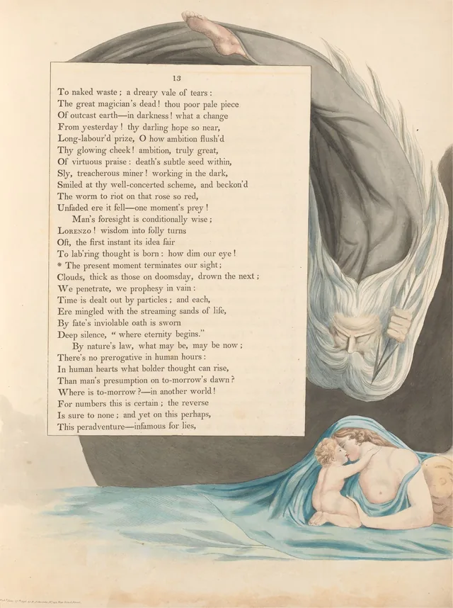 Pensées nocturnes, page 13 : « The present moment terminates our sight »