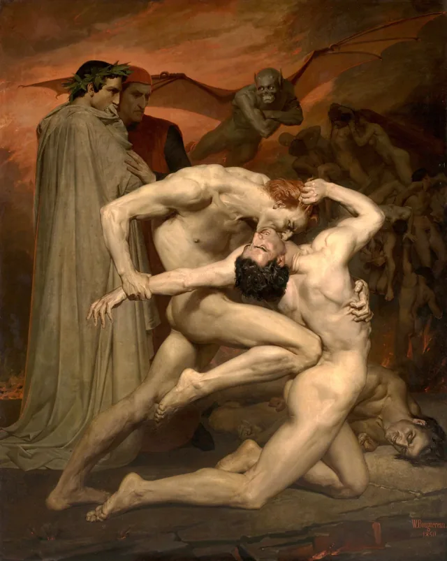 Dante y Virgilio en el Infierno, William Bouguereau