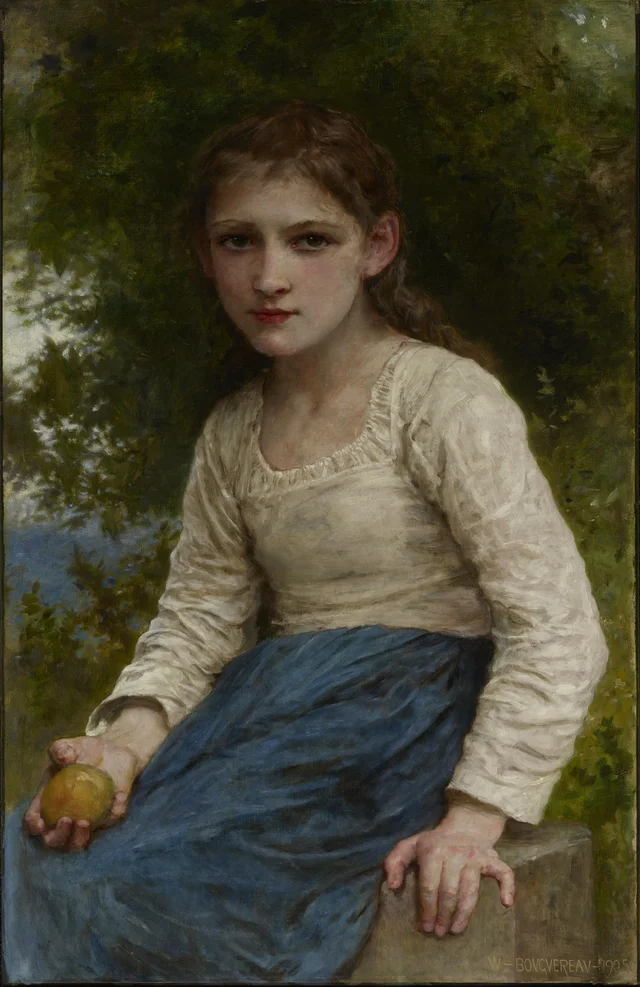 Girl with an Apple, William Bouguereau