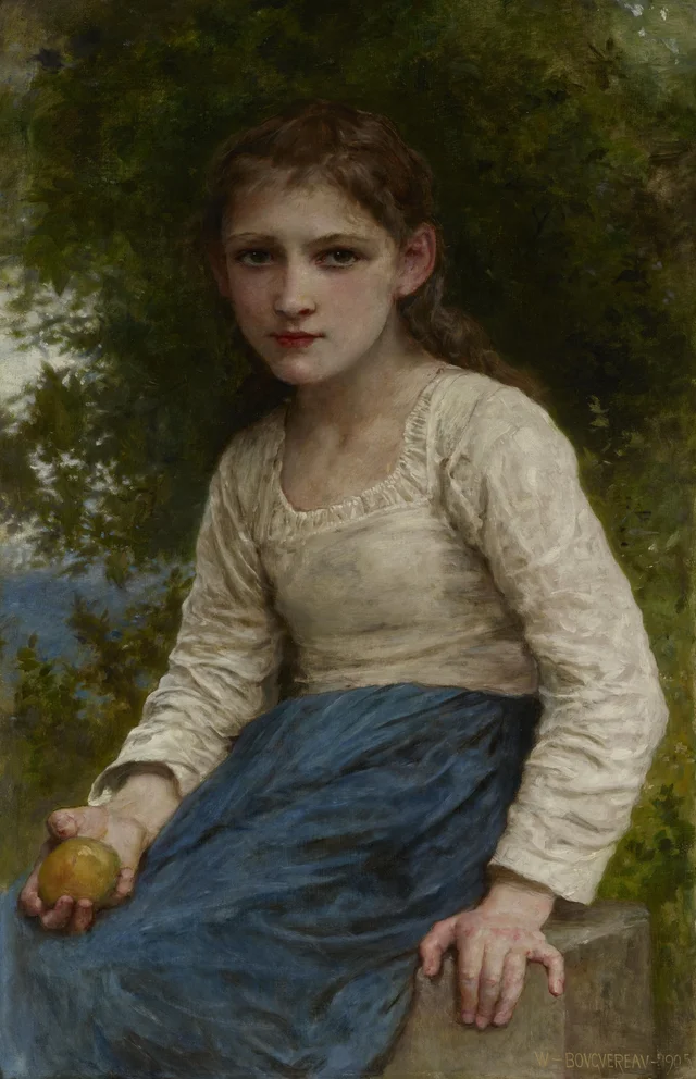 Girl with an Apple, William Bouguereau