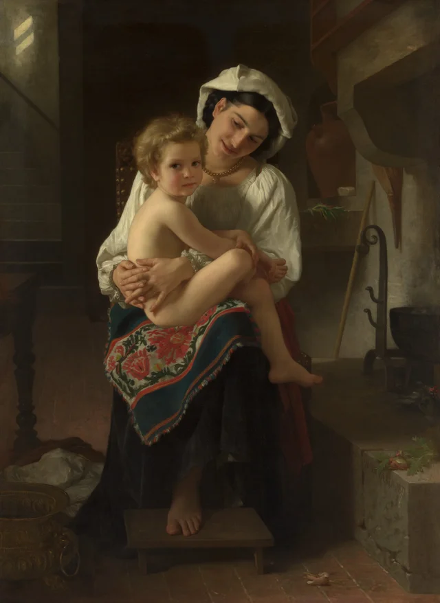 Young Mother Gazing at Her Child, William Bouguereau
