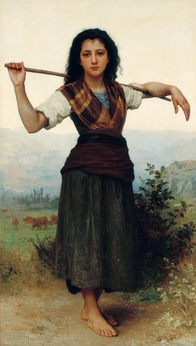 The Shepherdess, William Bouguereau
