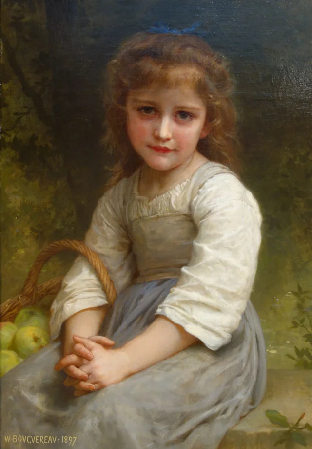 Little Girl with Basket of Apples, William Bouguereau