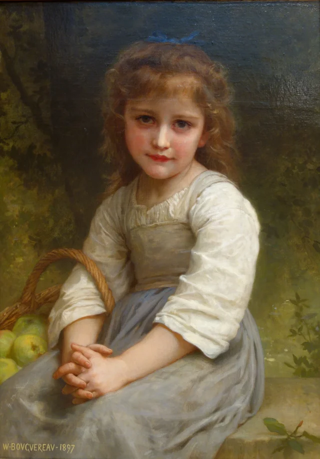 Little Girl with Basket of Apples, William Bouguereau