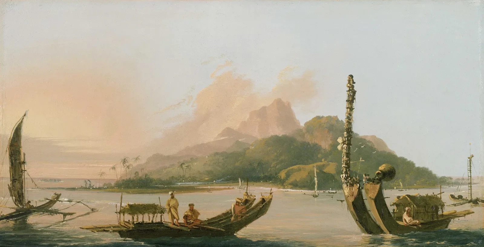 Vue générale de l'île d'Otaheite (« Tahiti, au sud-est »), William Hodges