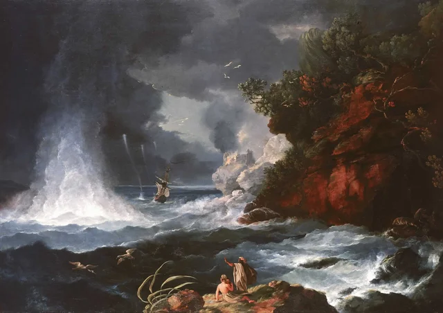 A View of Cape Stephens in Cook's Straits with Waterspout, William Hodges