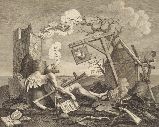 Viñeta final, o el Bathos, William Hogarth
