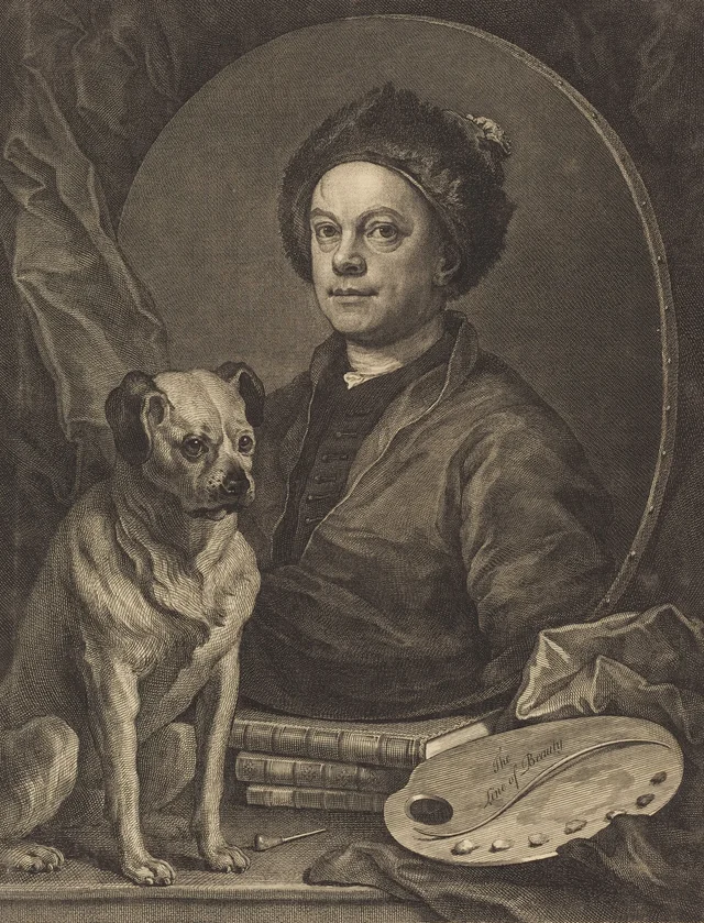 Gulielmus Hogarth (autorretrato con el carlino)