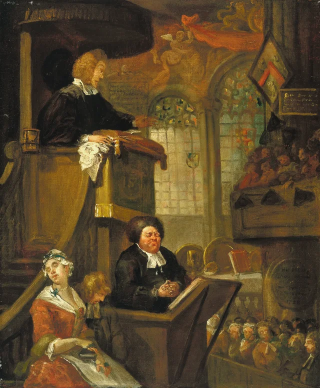 L'Assemblée endormie, William Hogarth