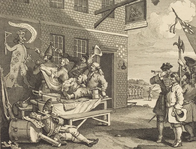 L'Invasion, planche 2 : l'Angleterre, William Hogarth