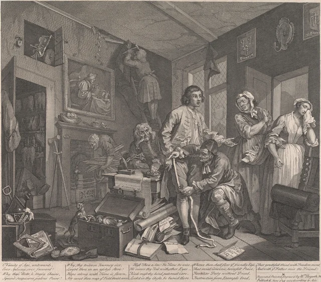 A Rake's Progress, Plate 1: He Takes Possession