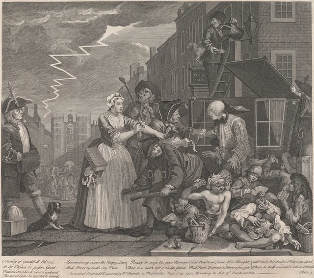 A Rake's Progress, Plate 4: Goes to Court