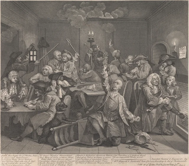 A Rake's Progress, Plate 6: He Gambles