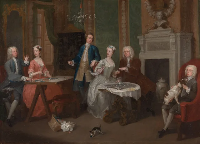 La Famille Montagu et un serviteur inconnu, William Hogarth