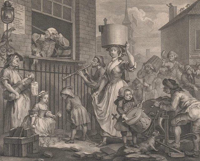 The Enraged Musician, William Hogarth