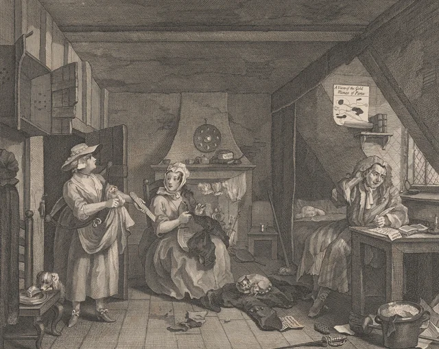 The Distrest Poet, William Hogarth