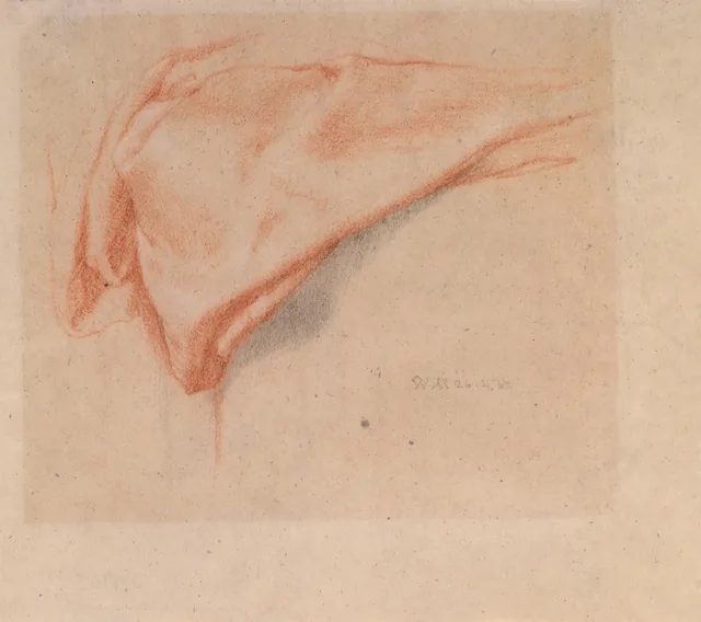 Estudo de drapeado para «O Vendedor de brinquedos», William Mulready