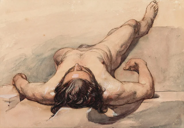 Estudio de desnudo masculino, William Mulready