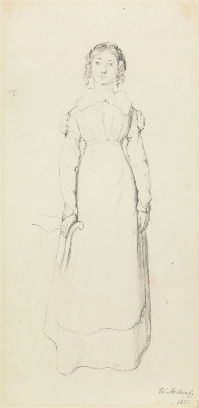 Mulher de cachos, de pé, William Mulready