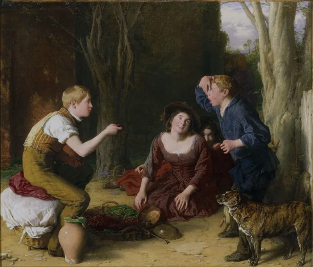 O Alvo: atirar numa cereja, William Mulready