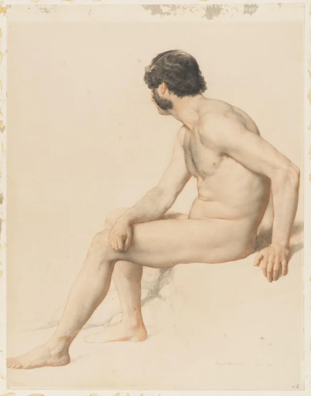 Nu masculino sentado, William Mulready