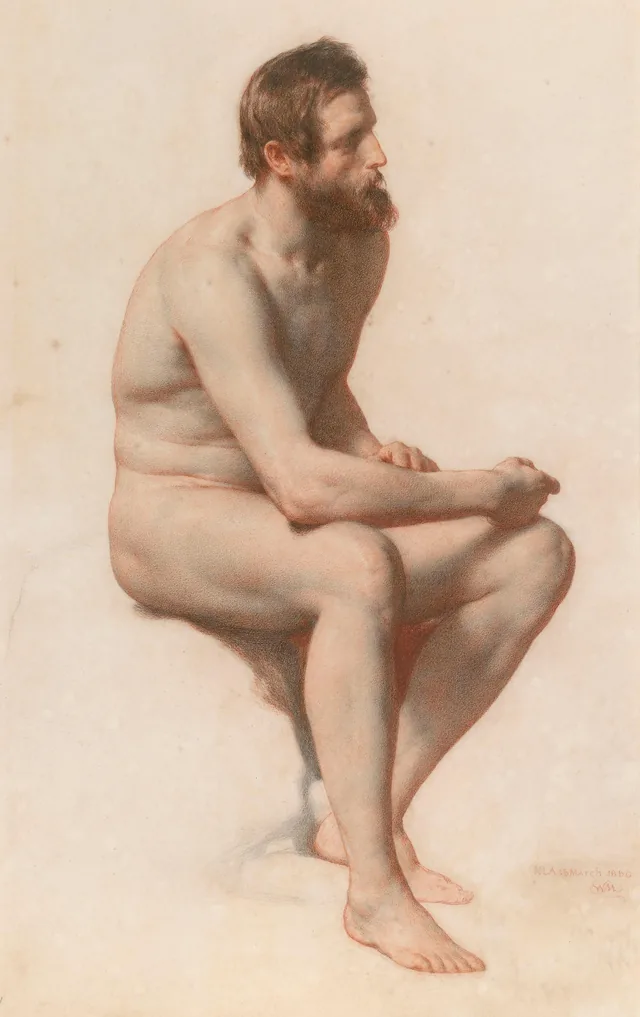 Nu masculino sentado, William Mulready