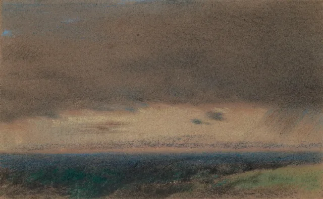 Nuvens de tempestade ao nascer do sol