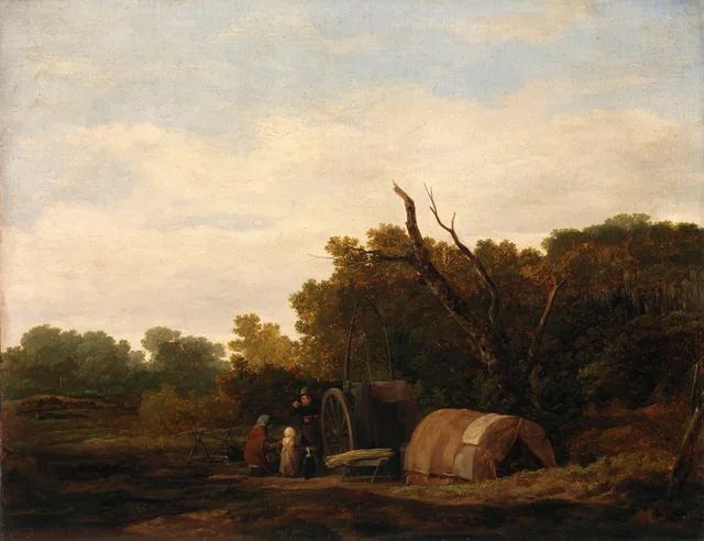 Um acampamento de ciganos, William Mulready