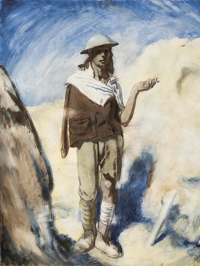 Um homem com o cigarro, William Orpen