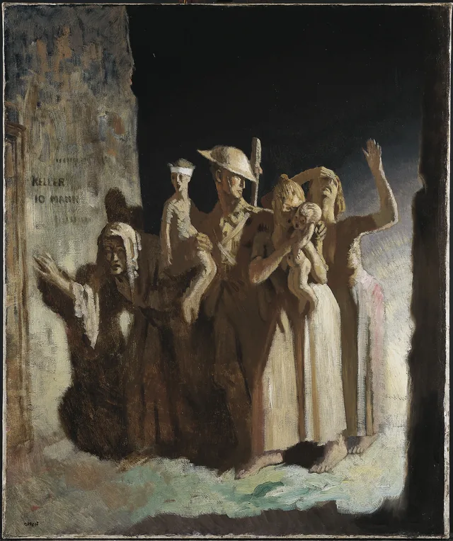 Bombardeio: noite, William Orpen