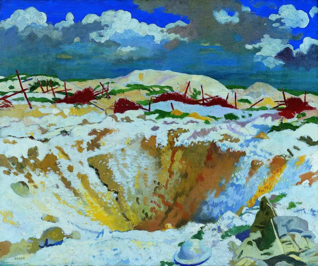 Arame farpado alemão, Thiepval, William Orpen