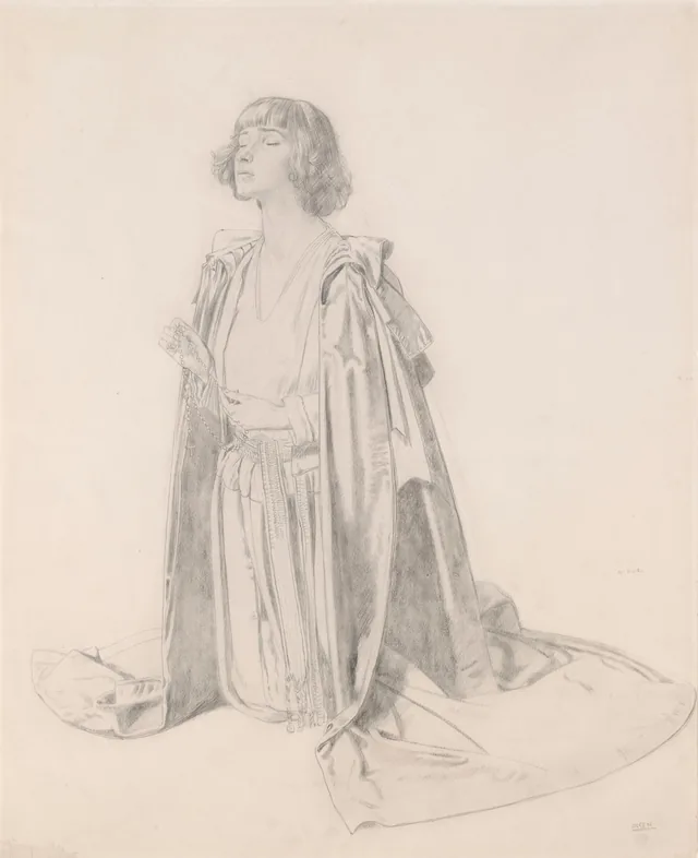 Kneeling Figure of a Woman: Study for 'The Holy Well', William Orpen