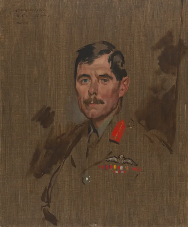 O major-general H. M. Trenchard, CB, DSO, RFC, pintado no quartel-general em 13 de maio de 1917, William Orpen