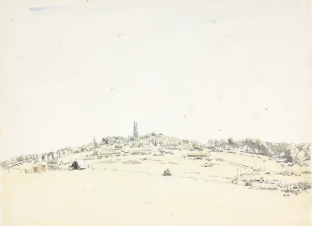 Mont-Saint-Éloi. Tropas marcham rumo a Arras