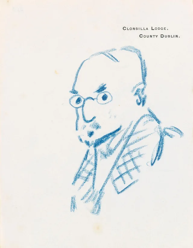 Retrato desenhado de Charles Wertheimer