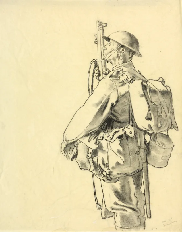 Pronto para apresentar armas, William Orpen