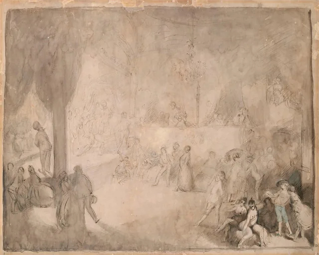 Rehearsing the Play Scene from Shakespeare's Hamlet, at Sadlers Wells, William Orpen