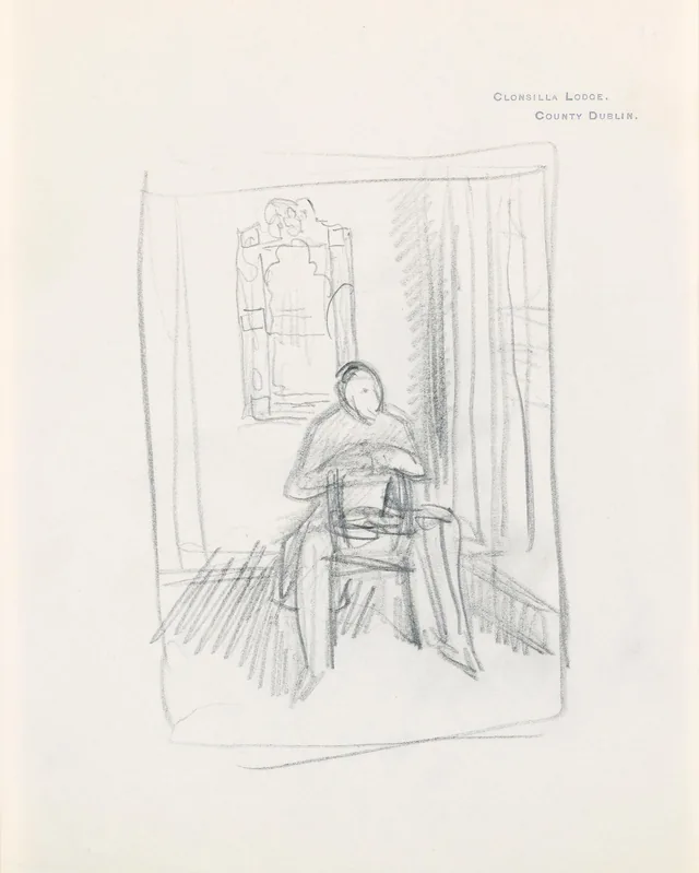 Croqui de um retrato de um homem anônimo