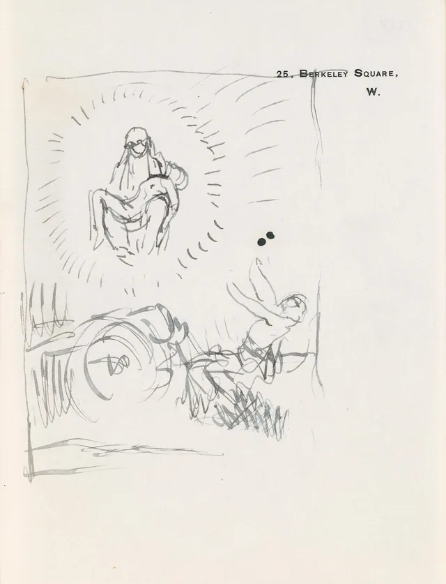 Croqui incluindo uma imagem da pietà